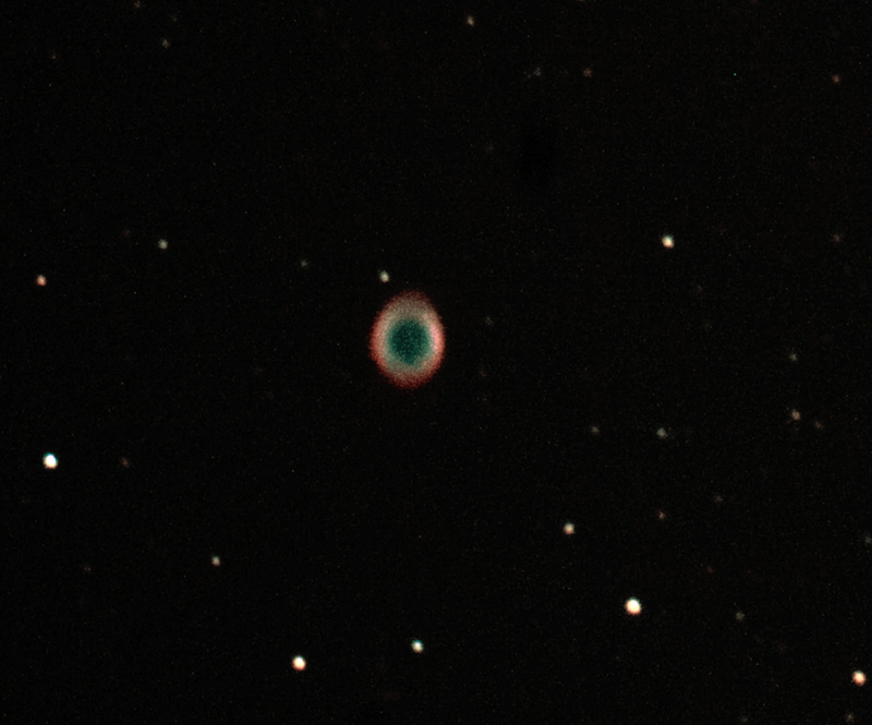 Ring Nebula    Cropped from an image taken with a 102mm Exploer Scientific Refractor
